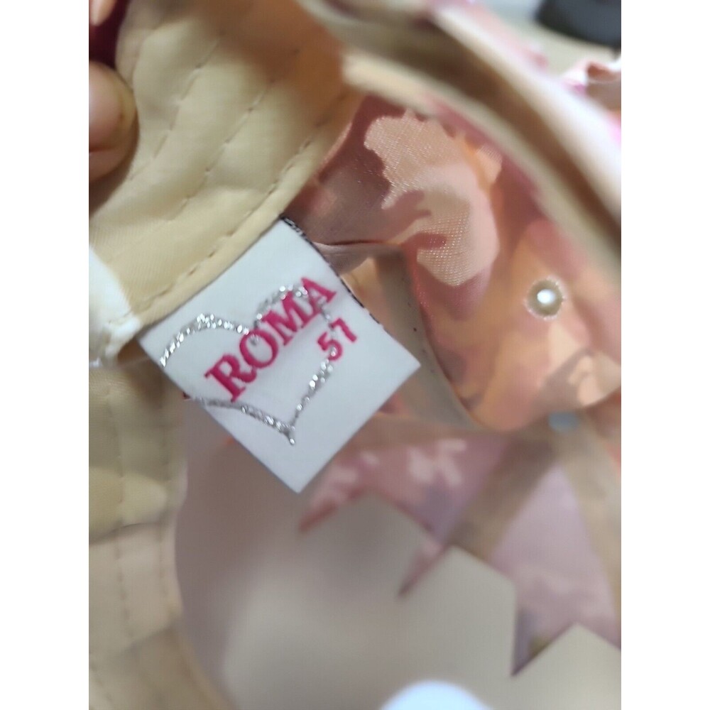 NWT Roma Italia Womens Pink Camo Hat Adjustable Baseball Cap Embroidered - Picture 10 of 11